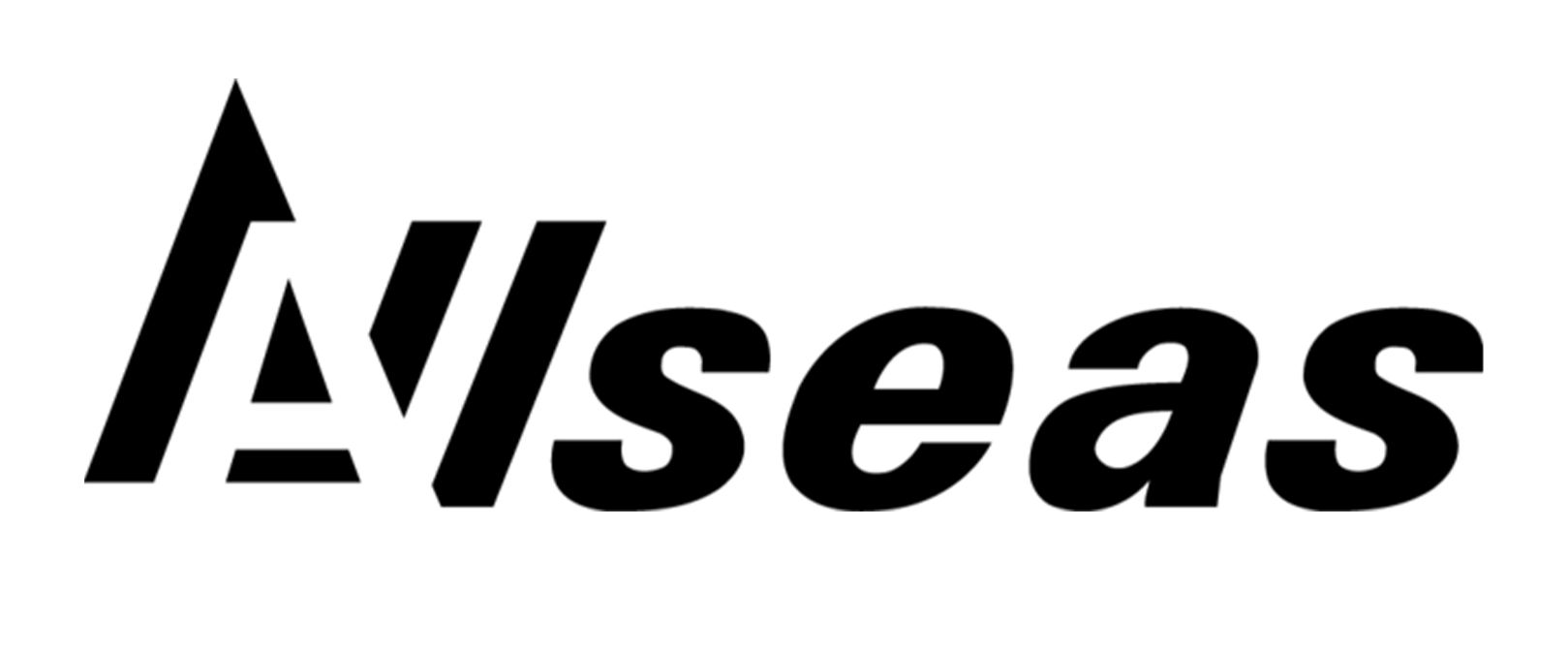 Allseas logo: stylized bold 'A' with an upward arrow, and bold lowercase 'seas'.
